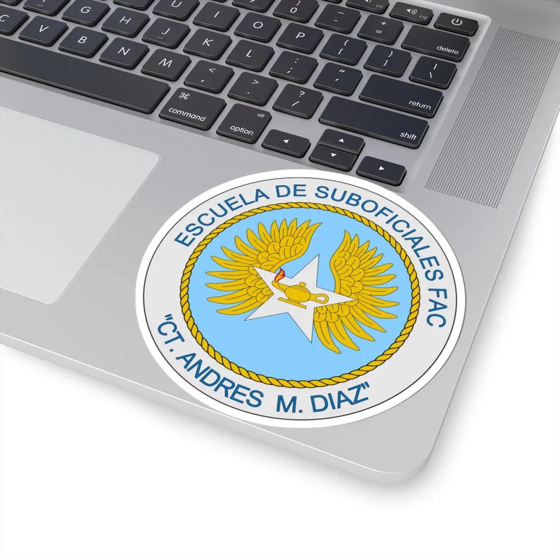 Escudo Escuela de Suboficiales FAC CTAMD (Colombia) (Coat of Arms) STICKER Vinyl Kiss-Cut Decal - The Sticker Space