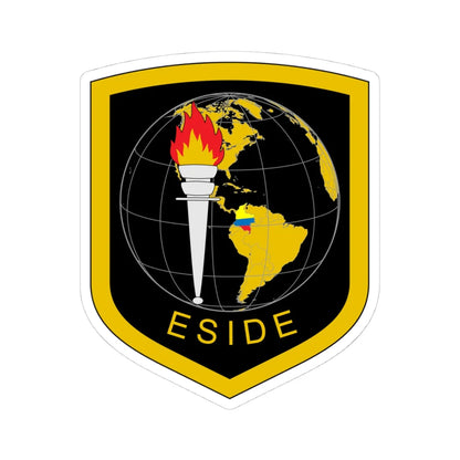 Escudo Escuela Idiomas y Dialectos-Colombia (Colombia) (Coat of Arms) STICKER Vinyl Kiss-Cut Decal 4 Inch White - The Sticker Space