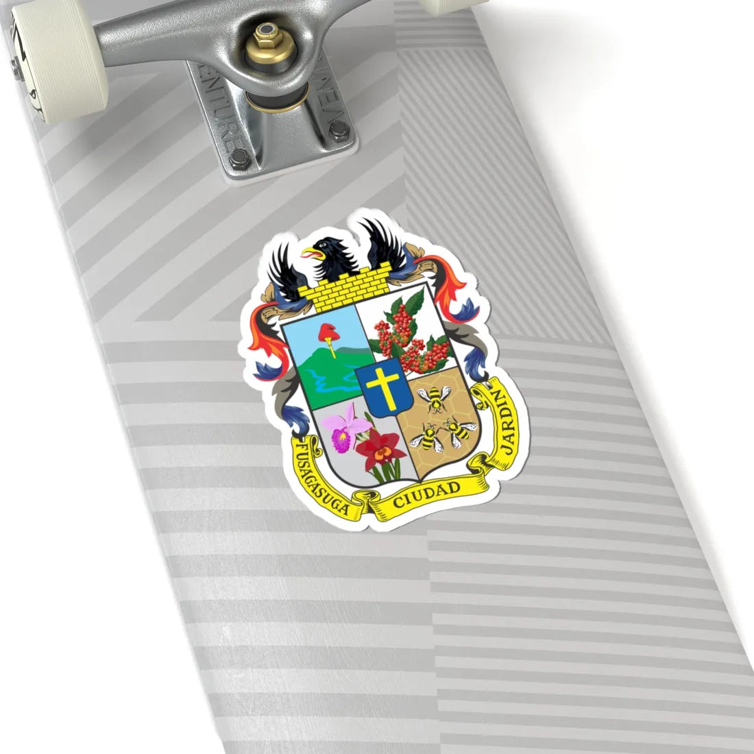 Escudo Fusagasugá (Colombia) (Coat of Arms) STICKER Vinyl Kiss-Cut Decal - The Sticker Space
