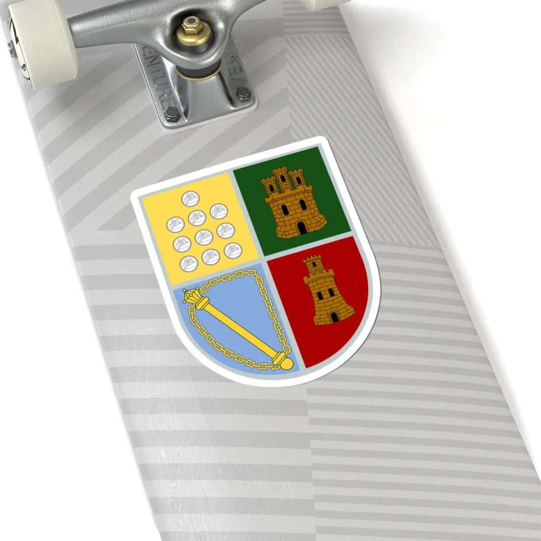 Escudo Heraldico de la Casa de Davila (Dominica) (Coat of Arms) STICKER Vinyl Kiss-Cut Decal - The Sticker Space