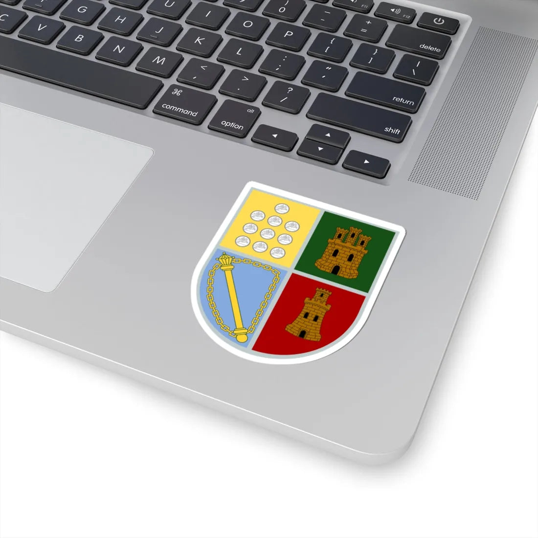 Escudo Heraldico de la Casa de Davila (Dominica) (Coat of Arms) STICKER Vinyl Kiss-Cut Decal - The Sticker Space
