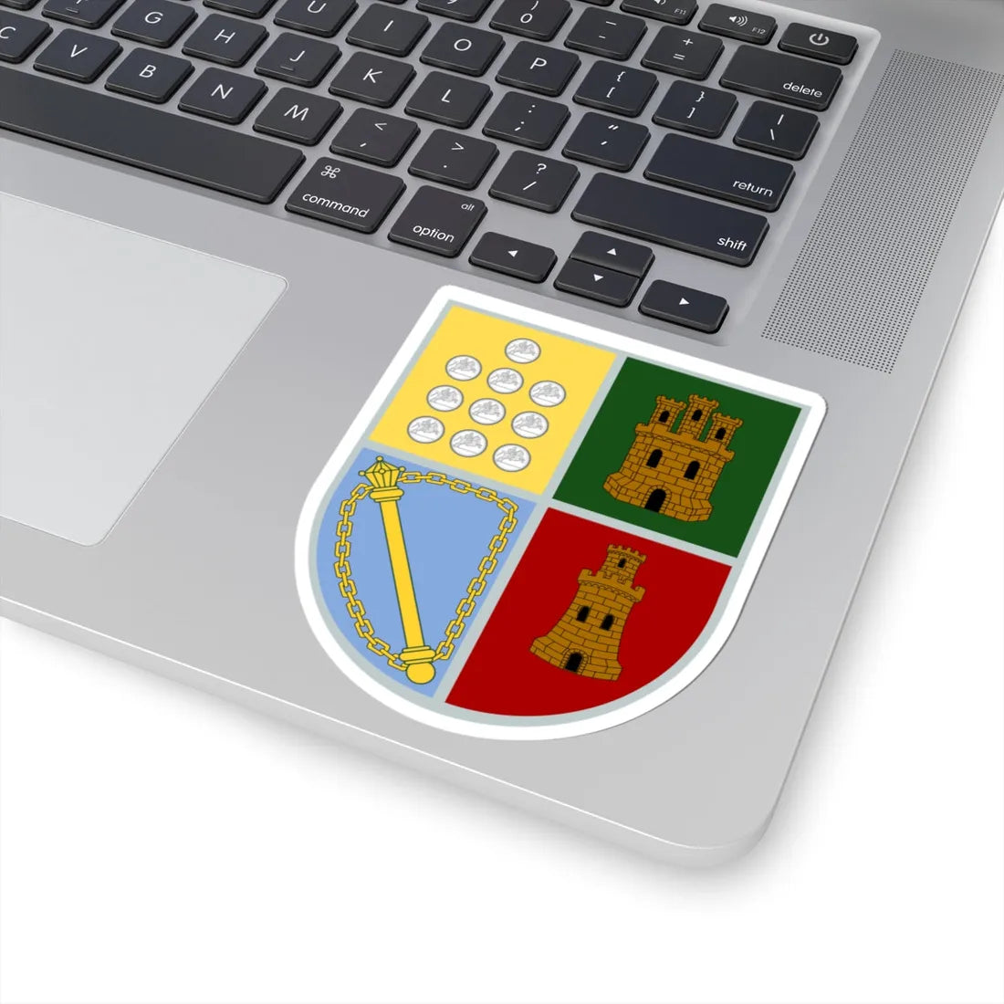 Escudo Heraldico de la Casa de Davila (Dominica) (Coat of Arms) STICKER Vinyl Kiss-Cut Decal - The Sticker Space