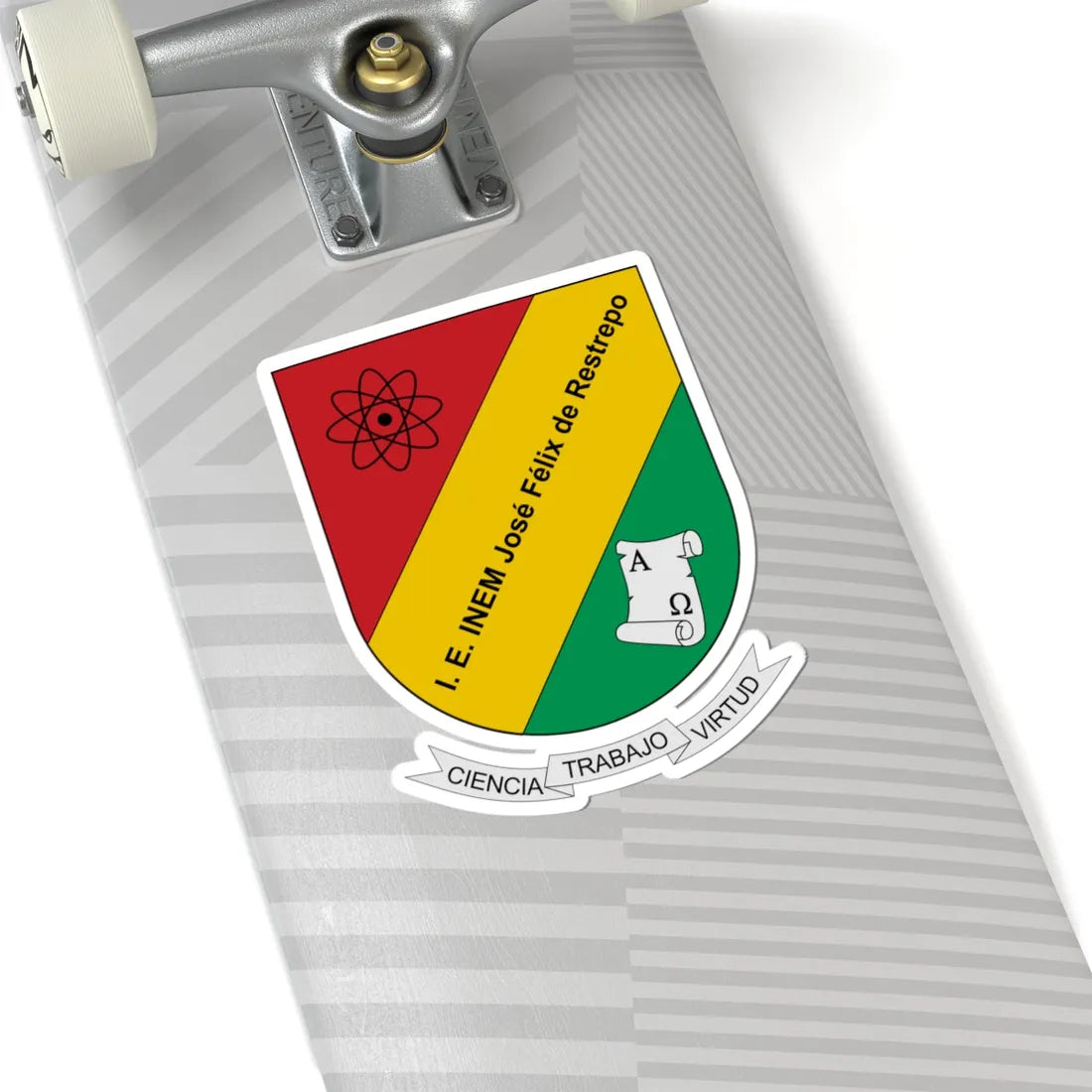 Escudo INEM JFR (Colombia) (Coat of Arms) STICKER Vinyl Kiss-Cut Decal - The Sticker Space