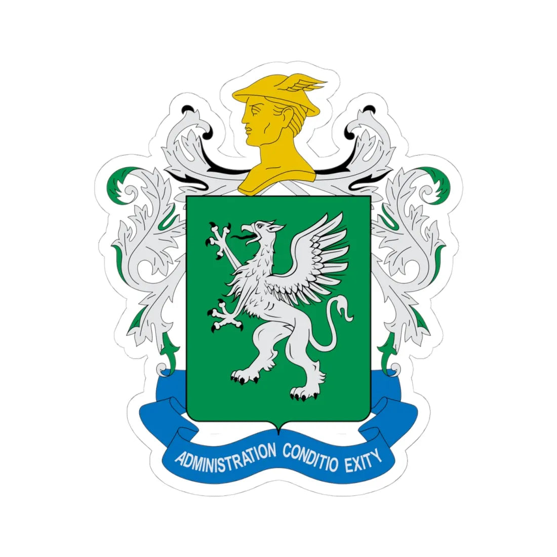 Escudo Intendencia-ENC (Colombia) (Coat of Arms) STICKER Vinyl Kiss-Cut Decal 4 Inch White - The Sticker Space