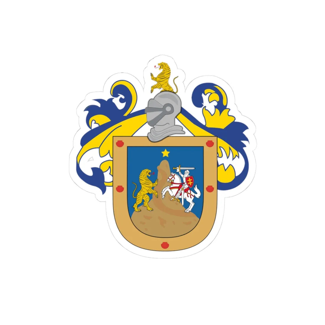 ESCUDO Juan Michel (Costa Rica) (Coat of Arms) STICKER Vinyl Kiss-Cut Decal 3 Inch White - The Sticker Space