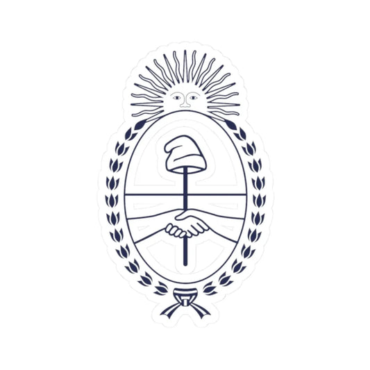 Escudo nacional argentino 24 (Argentina) (Coat of Arms) STICKER Vinyl Kiss-Cut Decal 2 Inch White - The Sticker Space