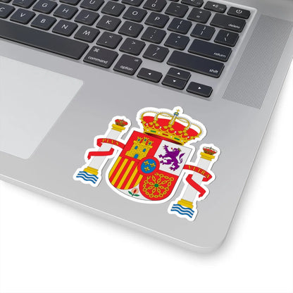 Escudo nacional de España 1981 base carpanel (Spain) (Coat of Arms) STICKER Vinyl Kiss-Cut Decal - The Sticker Space
