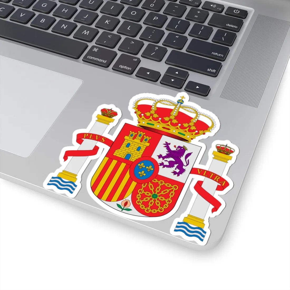 Escudo nacional de España 1981 base carpanel (Spain) (Coat of Arms) STICKER Vinyl Kiss-Cut Decal - The Sticker Space
