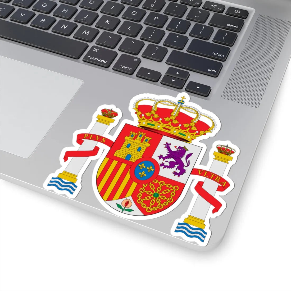 Escudo nacional de España 1981 base circular (Spain) (Coat of Arms) STICKER Vinyl Kiss-Cut Decal - The Sticker Space