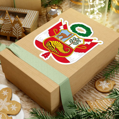 Escudo nacional del Perú versión alternativa (Peru) (Coat of Arms) STICKER Vinyl Kiss-Cut Decal - The Sticker Space