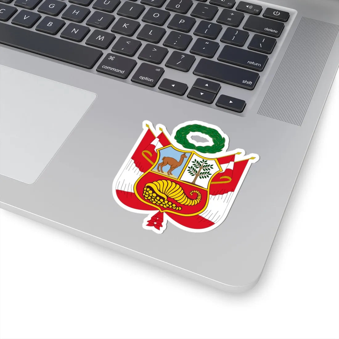 Escudo nacional del Perú versión alternativa (Peru) (Coat of Arms) STICKER Vinyl Kiss-Cut Decal - The Sticker Space