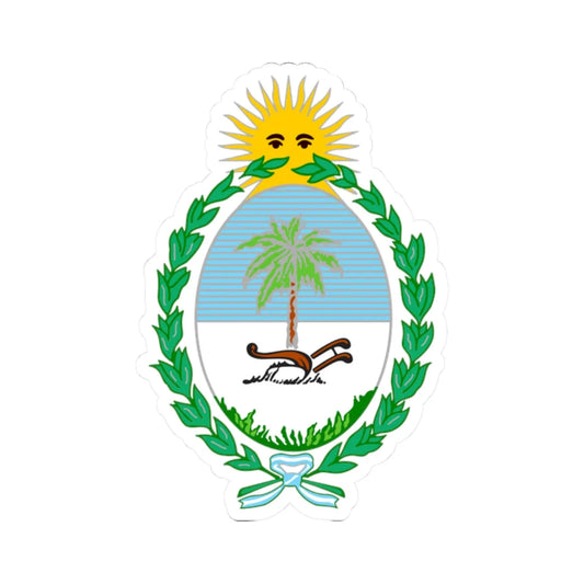 Escudo Provincia del Chaco bandas (Argentina) (Coat of Arms) STICKER Vinyl Kiss-Cut Decal 2 Inch White - The Sticker Space