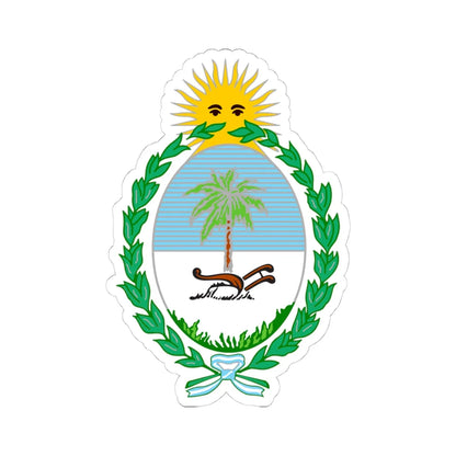 Escudo Provincia del Chaco bandas (Argentina) (Coat of Arms) STICKER Vinyl Kiss-Cut Decal 4 Inch White - The Sticker Space