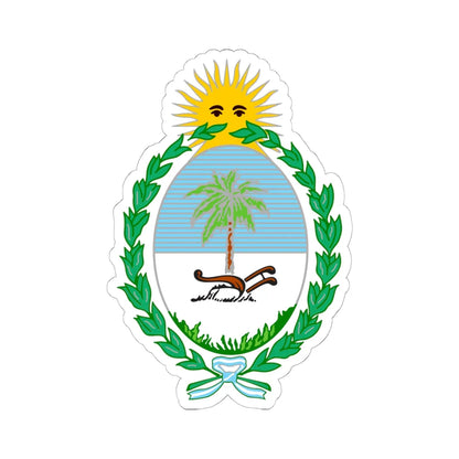 Escudo Provincia del Chaco bandas (Argentina) (Coat of Arms) STICKER Vinyl Kiss-Cut Decal 6 Inch White - The Sticker Space