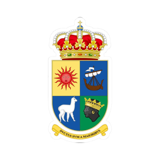 Escudo Real Afroboliviano (Bolivia) (Coat of Arms) STICKER Vinyl Kiss-Cut Decal 2 Inch White - The Sticker Space