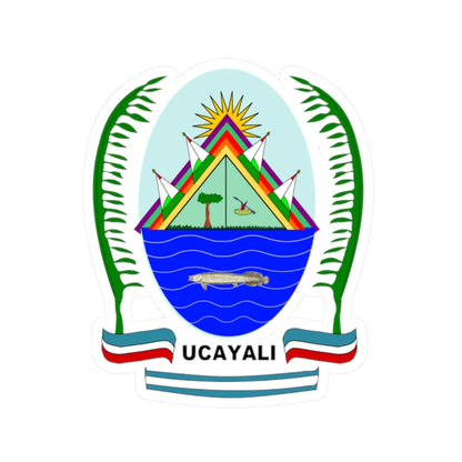 Escudo Región Ucayali (Peru) (Coat of Arms) STICKER Vinyl Kiss-Cut Decal 2 Inch White - The Sticker Space