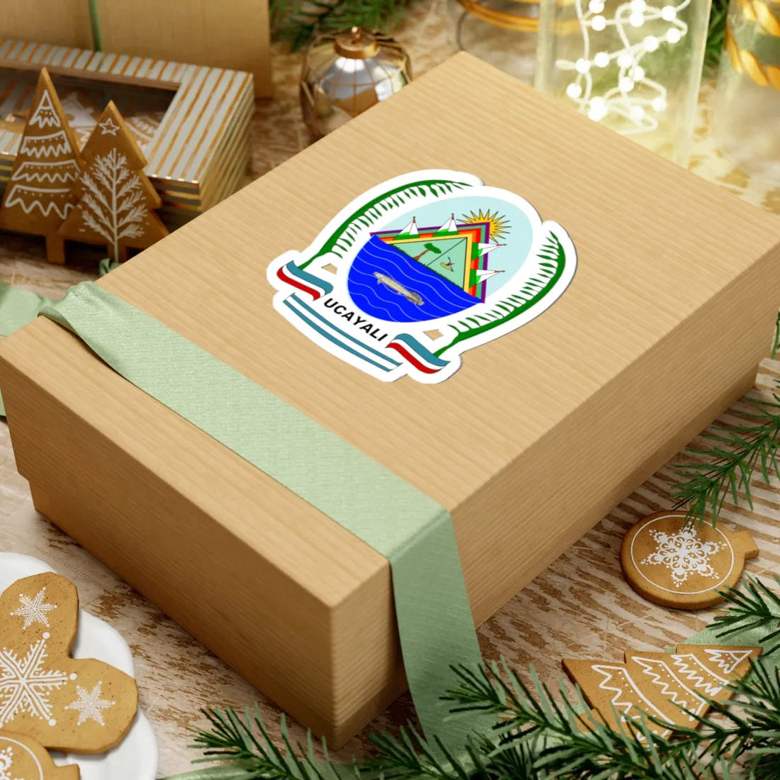 Escudo Región Ucayali (Peru) (Coat of Arms) STICKER Vinyl Kiss-Cut Decal - The Sticker Space