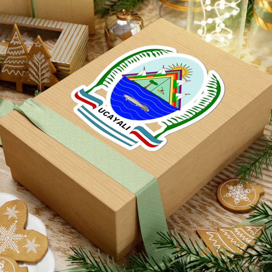 Escudo Región Ucayali (Peru) (Coat of Arms) STICKER Vinyl Kiss-Cut Decal - The Sticker Space