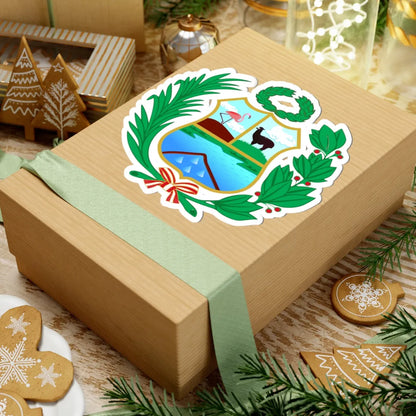 Escudo Salinas Huito (Peru) (Coat of Arms) STICKER Vinyl Kiss-Cut Decal - The Sticker Space