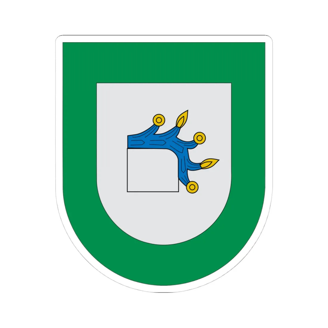 Escudo San Jerónimo Xayacatlán (Mexico) (Coat of Arms) STICKER Vinyl Kiss-Cut Decal 4 Inch White - The Sticker Space