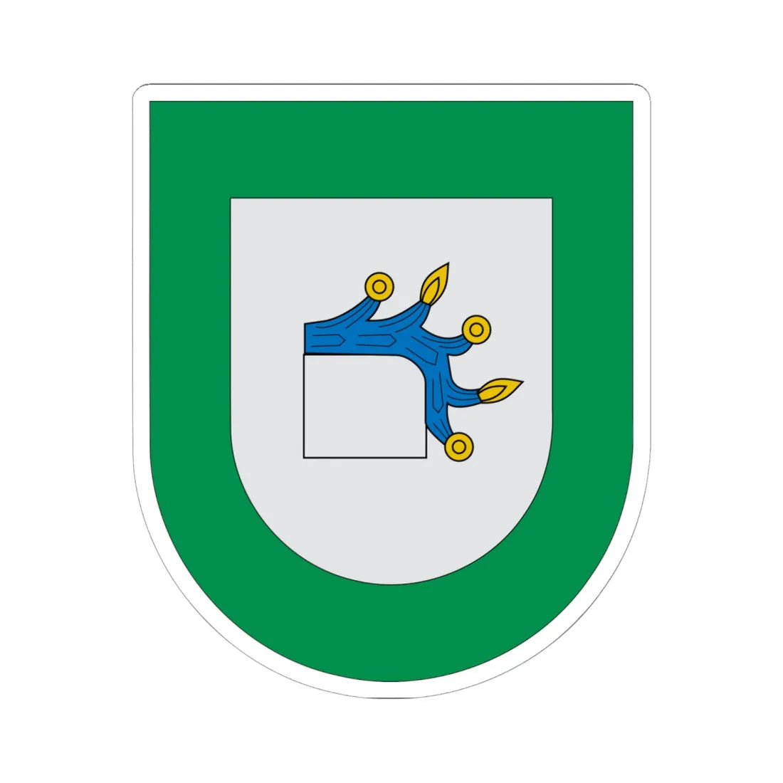 Escudo San Jerónimo Xayacatlán (Mexico) (Coat of Arms) STICKER Vinyl Kiss-Cut Decal 6 Inch White - The Sticker Space