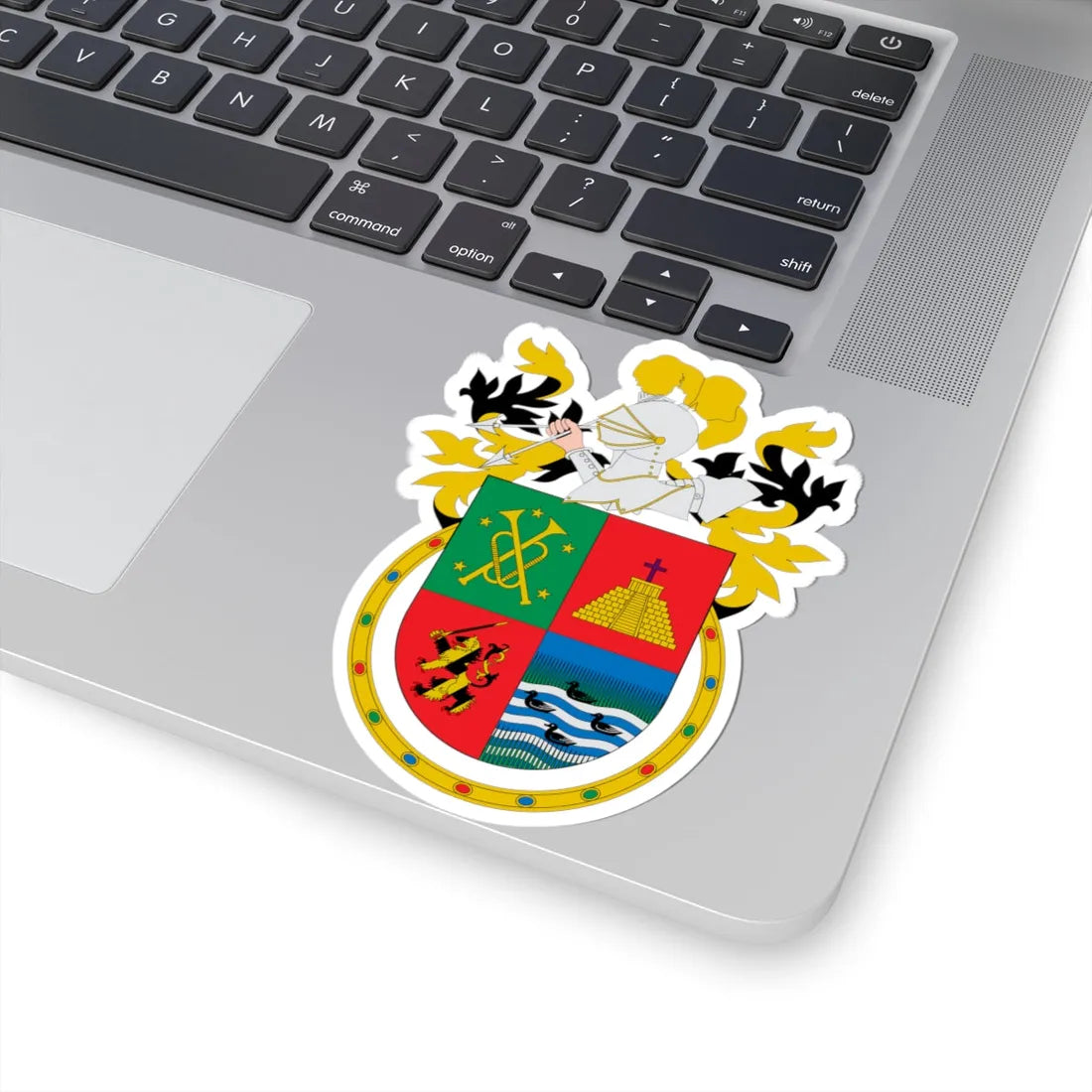 Escudo San Pedro Cholula (Mexico) (Coat of Arms) STICKER Vinyl Kiss-Cut Decal - The Sticker Space