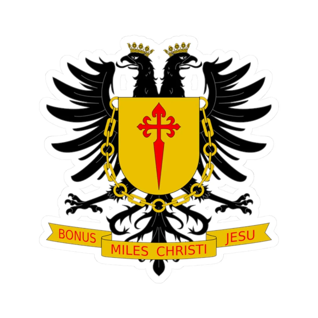 Escudo Seminario Conciliar de Tunja (Colombia) (Coat of Arms) STICKER Vinyl Kiss-Cut Decal 2 Inch White - The Sticker Space
