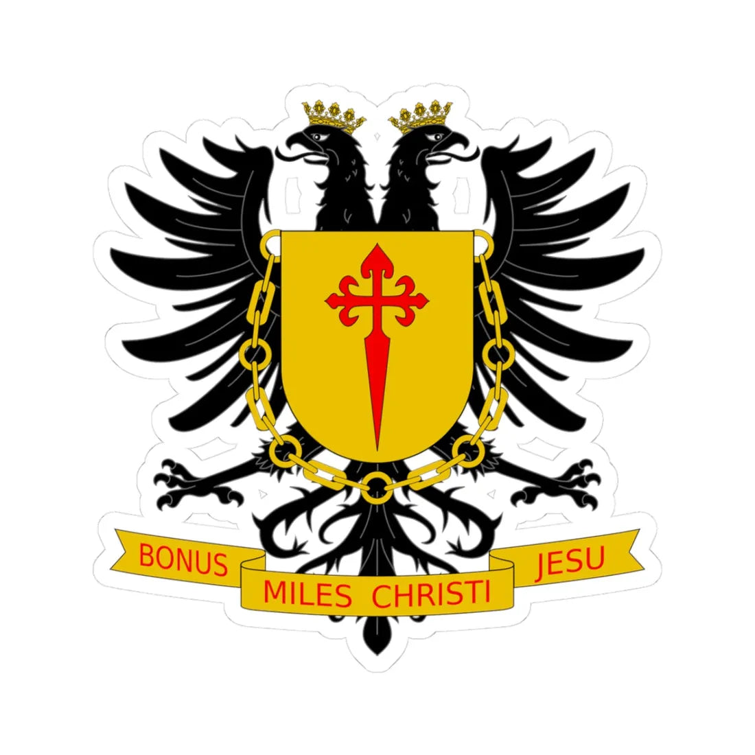 Escudo Seminario Conciliar de Tunja (Colombia) (Coat of Arms) STICKER Vinyl Kiss-Cut Decal 3 Inch White - The Sticker Space