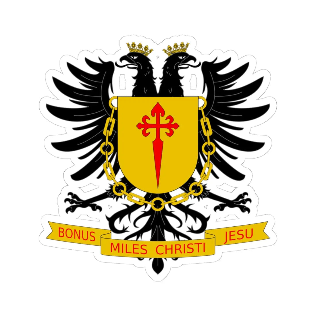 Escudo Seminario Conciliar de Tunja (Colombia) (Coat of Arms) STICKER Vinyl Kiss-Cut Decal 4 Inch White - The Sticker Space