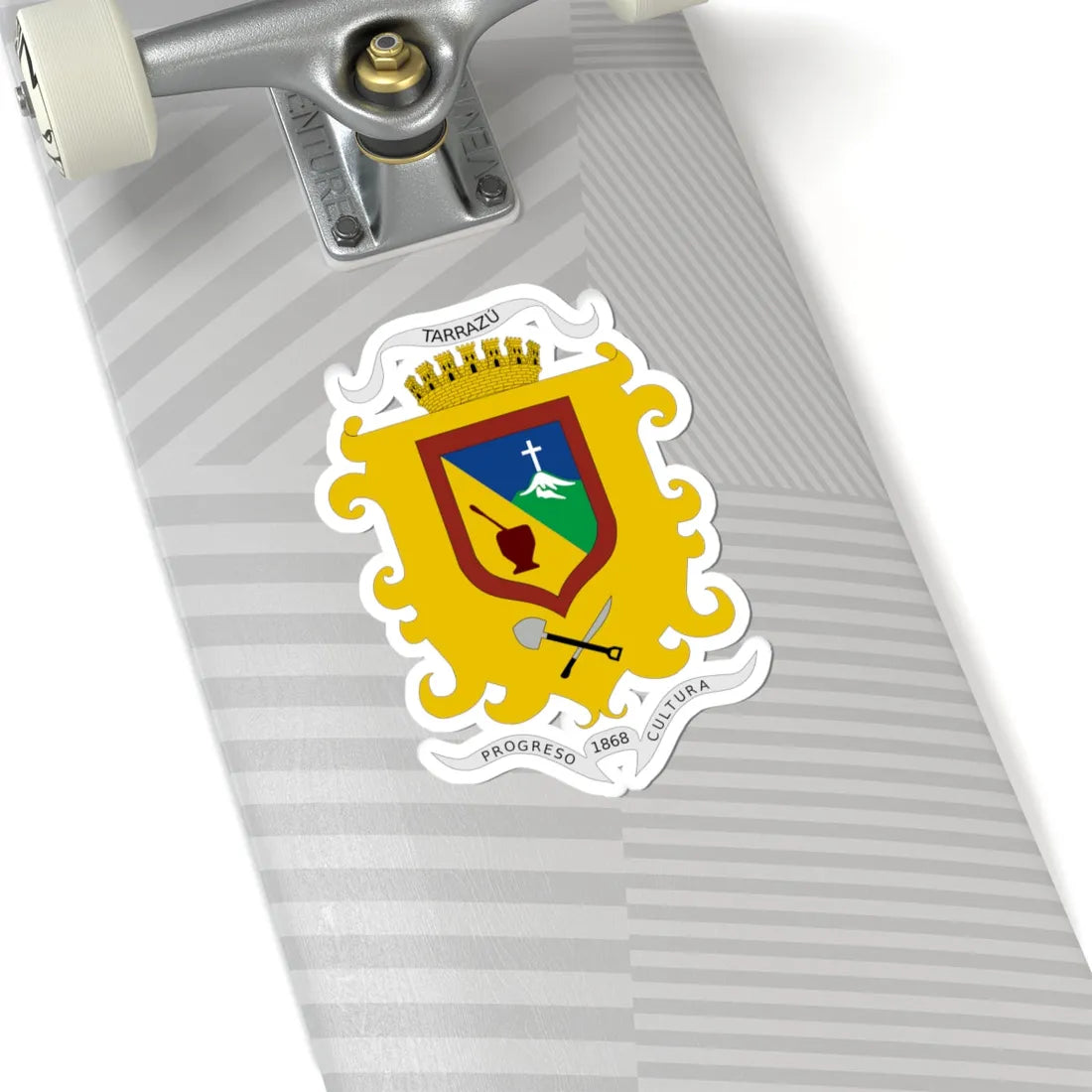 Escudo Tarrazú (Costa Rica) (Coat of Arms) STICKER Vinyl Kiss-Cut Decal - The Sticker Space