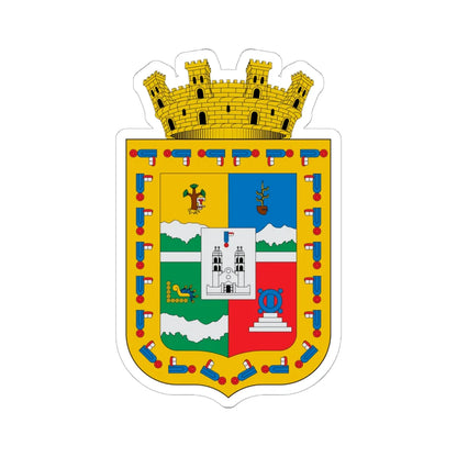 Escudo Teziutlán bueno (Mexico) (Coat of Arms) STICKER Vinyl Kiss-Cut Decal 6 Inch White - The Sticker Space