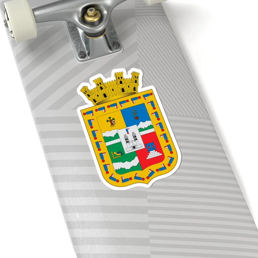 Escudo Teziutlán bueno (Mexico) (Coat of Arms) STICKER Vinyl Kiss-Cut Decal - The Sticker Space