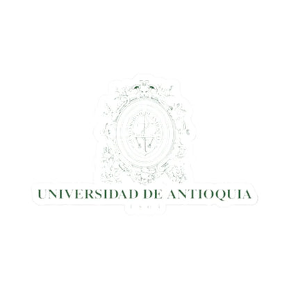 Escudo-UdeA-Nombre-Completo (Colombia) (Coat of Arms) STICKER Vinyl Kiss-Cut Decal 2 Inch White - The Sticker Space