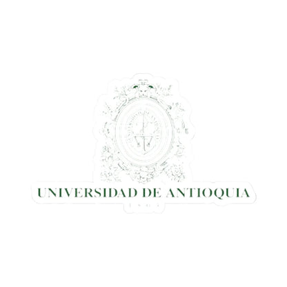 Escudo-UdeA-Nombre-Completo (Colombia) (Coat of Arms) STICKER Vinyl Kiss-Cut Decal 4 Inch White - The Sticker Space