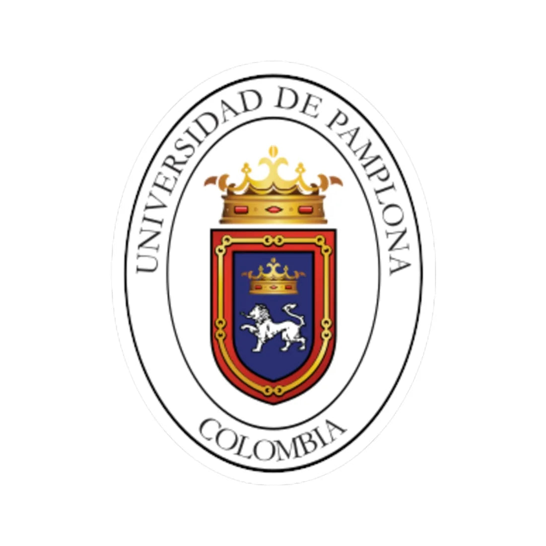 Escudo Universidad de Pamplona (Colombia) (Coat of Arms) STICKER Vinyl Kiss-Cut Decal 4 Inch White - The Sticker Space