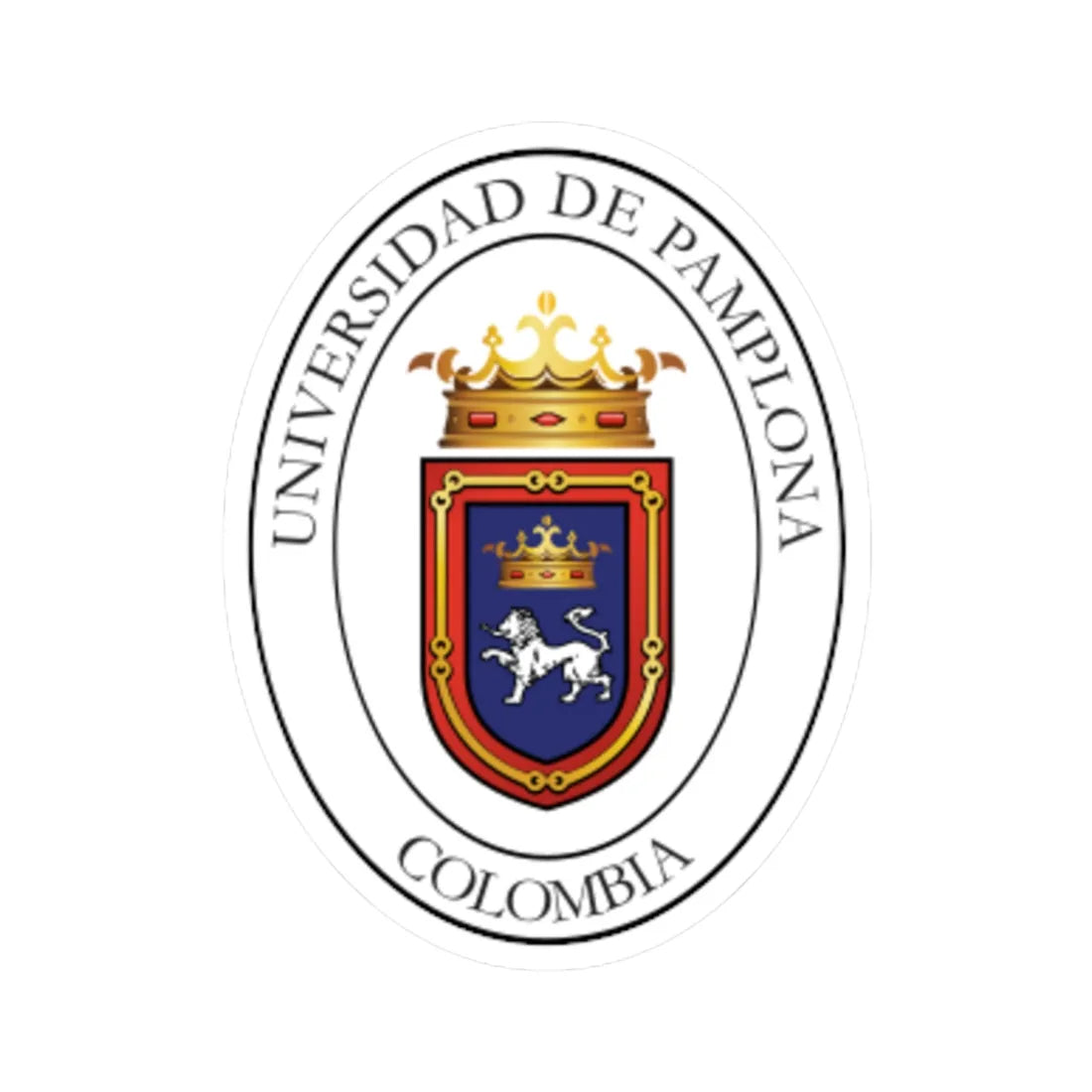 Escudo Universidad de Pamplona (Colombia) (Coat of Arms) STICKER Vinyl Kiss-Cut Decal 6 Inch White - The Sticker Space
