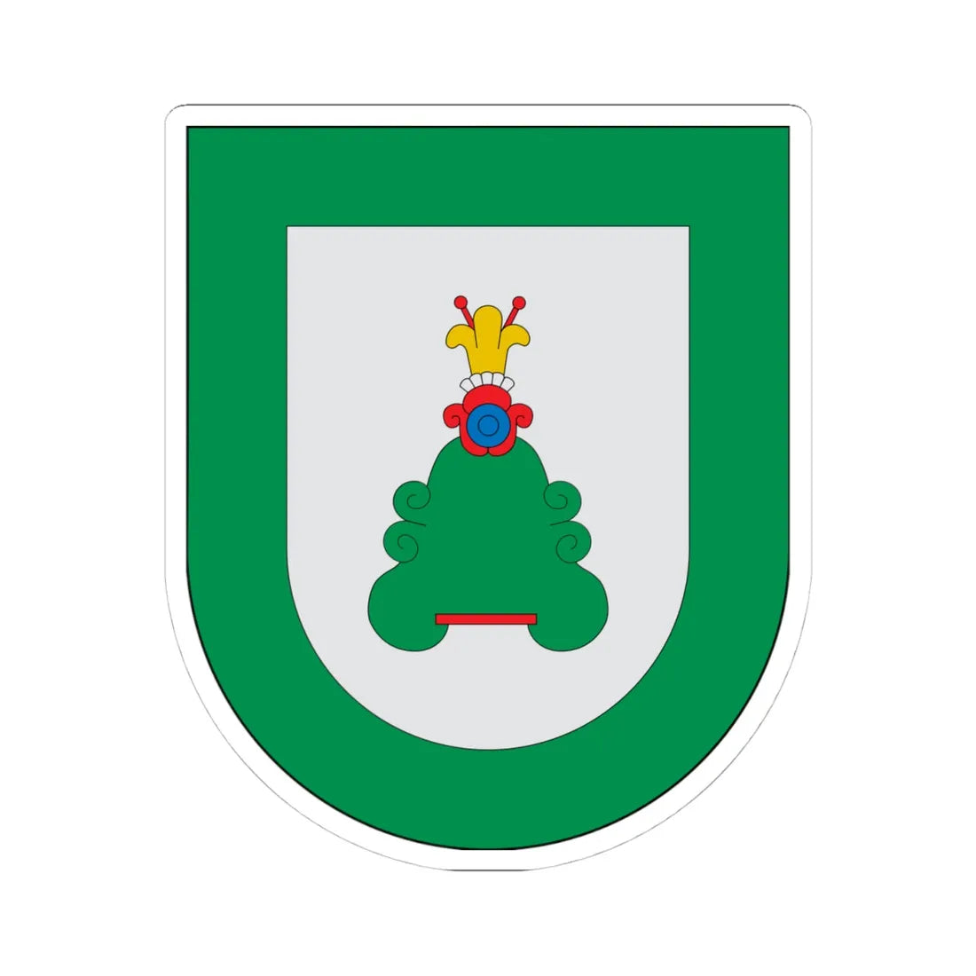 Escudo Xochiltepec (Mexico) (Coat of Arms) STICKER Vinyl Kiss-Cut Decal 4 Inch White - The Sticker Space
