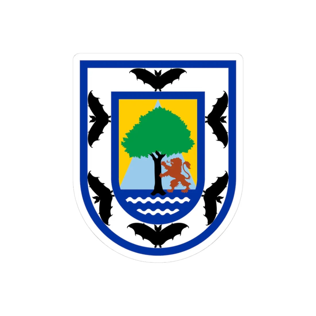 EscudoArmas SantaFedeAntioquia (Colombia) (Coat of Arms) STICKER Vinyl Kiss-Cut Decal 3 Inch White - The Sticker Space