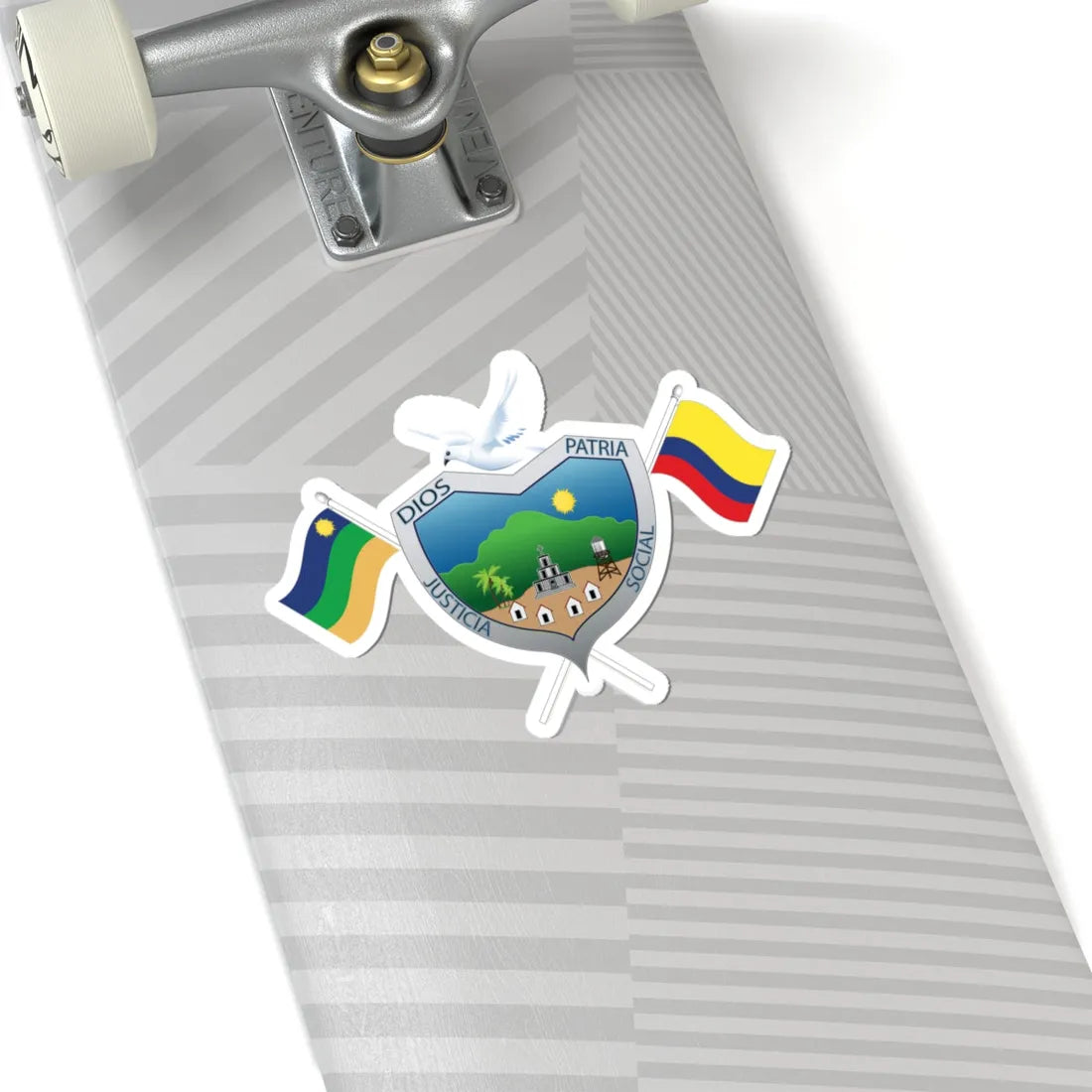 EscudoMunicipioSanCarlos (Colombia) (Coat of Arms) STICKER Vinyl Kiss-Cut Decal - The Sticker Space