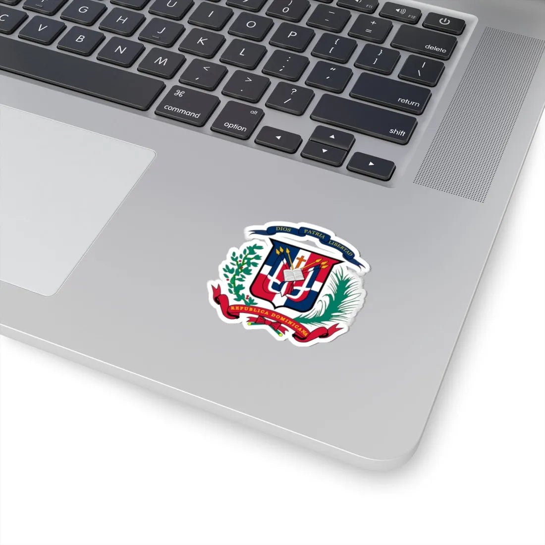 Escudorepublicadominicanacheposocasicasi (Dominica) (Coat of Arms) STICKER Vinyl Kiss-Cut Decal - The Sticker Space