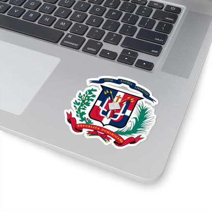 Escudorepublicadominicanacheposocasicasi (Dominica) (Coat of Arms) STICKER Vinyl Kiss-Cut Decal - The Sticker Space
