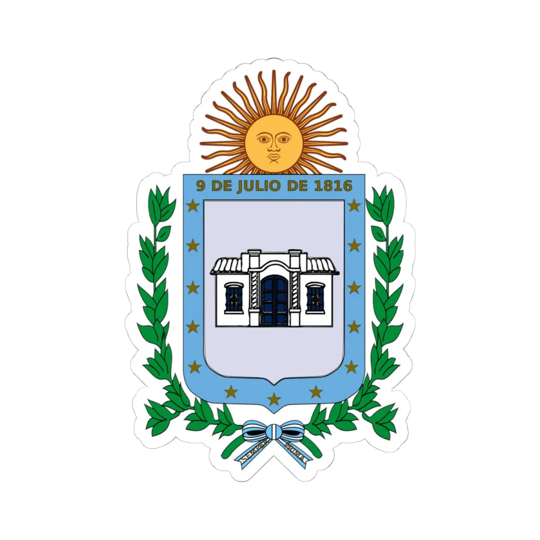 EscudoSanMigueldeTucuman (Argentina) (Coat of Arms) STICKER Vinyl Kiss-Cut Decal - The Sticker Space