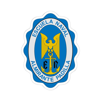 Escuela Naval de Cadetes AP (Colombia) (Coat of Arms) STICKER Vinyl Kiss-Cut Decal 6 Inch White - The Sticker Space
