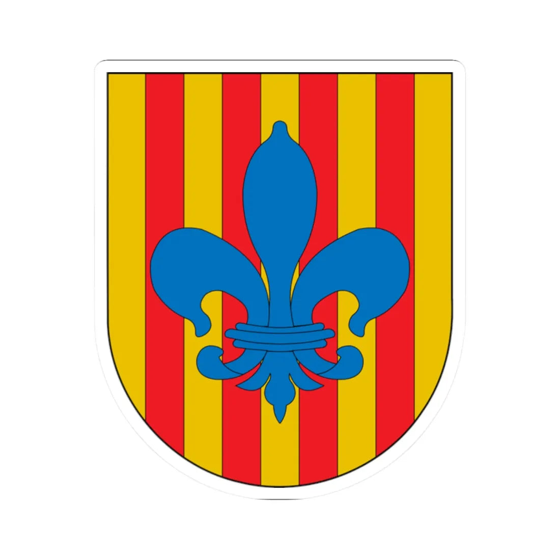 Escut dAgramunt (Spain) (Coat of Arms) STICKER Vinyl Kiss-Cut Decal 2 Inch White - The Sticker Space