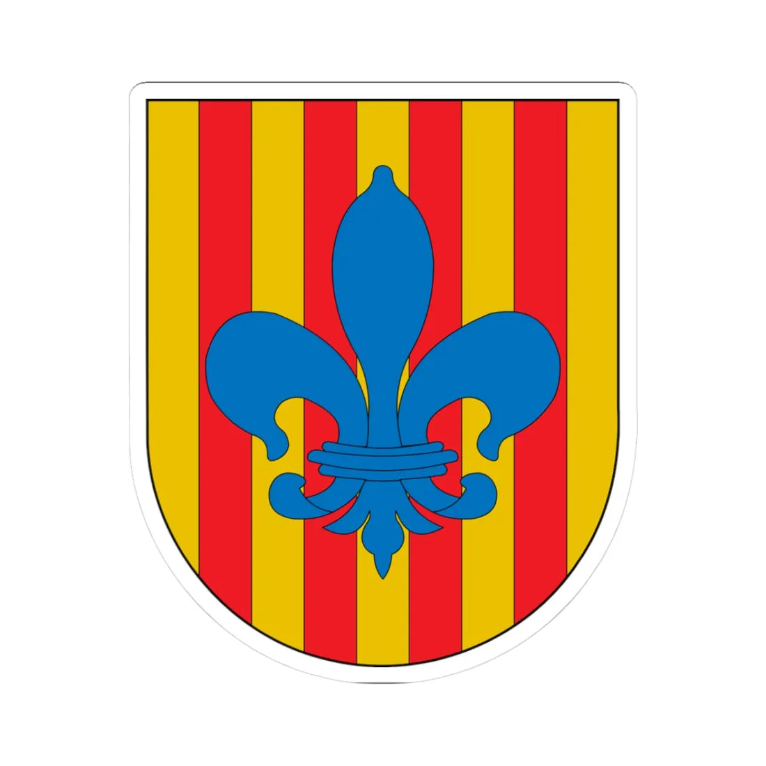 Escut dAgramunt (Spain) (Coat of Arms) STICKER Vinyl Kiss-Cut Decal 3 Inch White - The Sticker Space