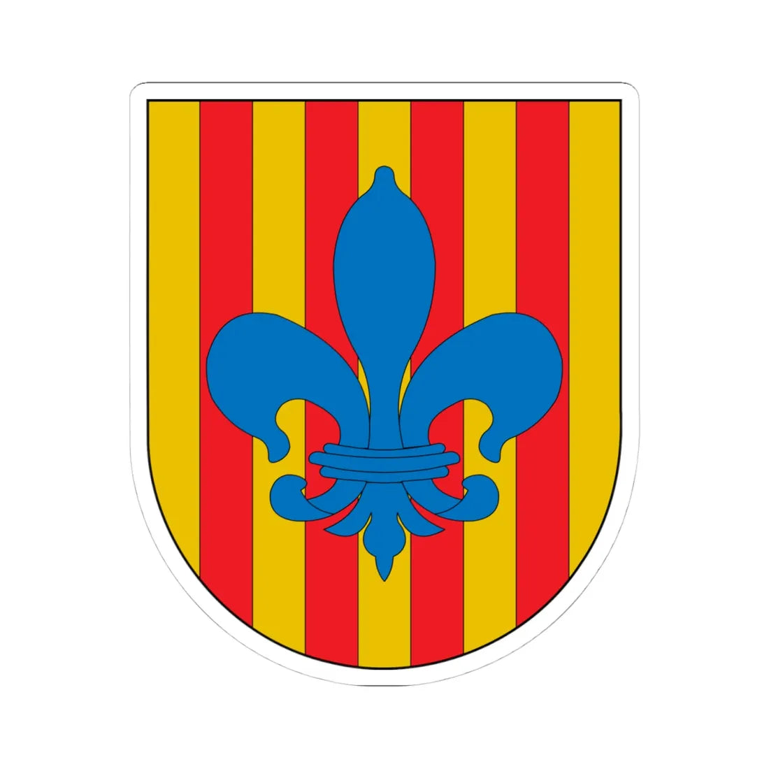 Escut dAgramunt (Spain) (Coat of Arms) STICKER Vinyl Kiss-Cut Decal 4 Inch White - The Sticker Space