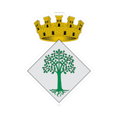 Escut dAlcarràs (Spain) (Coat of Arms) STICKER Vinyl Kiss-Cut Decal 2 Inch White - The Sticker Space