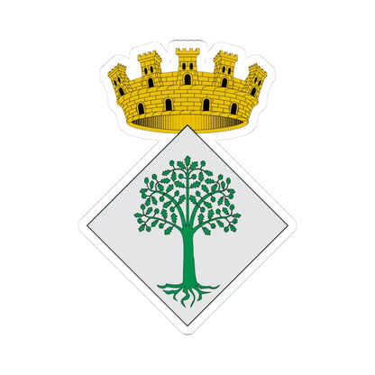 Escut dAlcarràs (Spain) (Coat of Arms) STICKER Vinyl Kiss-Cut Decal 3 Inch White - The Sticker Space