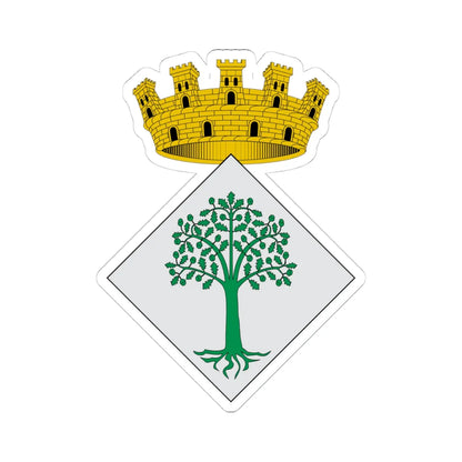 Escut dAlcarràs (Spain) (Coat of Arms) STICKER Vinyl Kiss-Cut Decal 4 Inch White - The Sticker Space