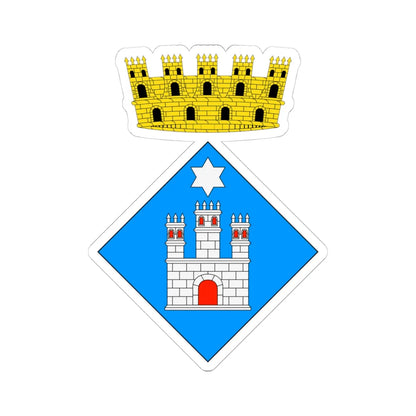 Escut dAlforja (Spain) (Coat of Arms) STICKER Vinyl Kiss-Cut Decal 4 Inch White - The Sticker Space